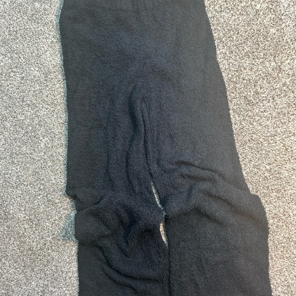SKIMS Black Cozy Knit Pants. Wide leg
